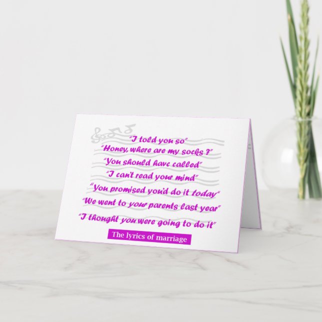 Årsdag - lyrisk dikt av giftermål kort (Framsida)