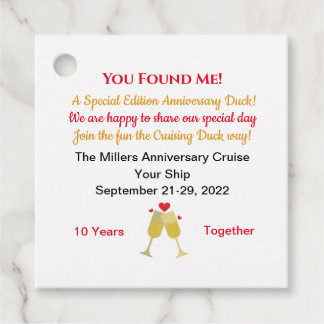 Årsdag Märkrn Cruising Anka Gåvor Etiketter