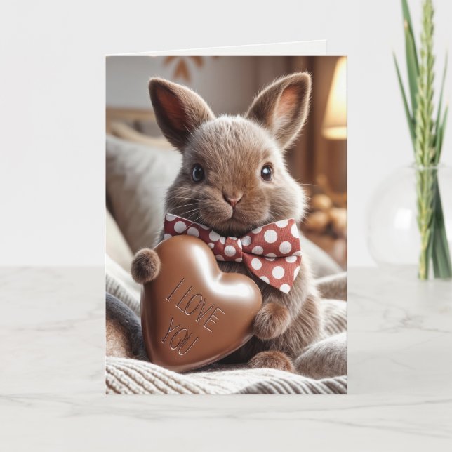 Årsdag med chokladhjärta kort (Framsida)