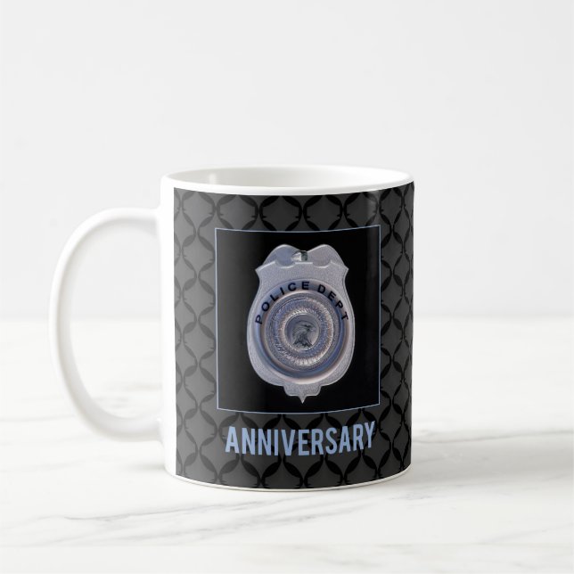 Årsdag med polisavdelningen, Badge Kaffemugg (Vänster)