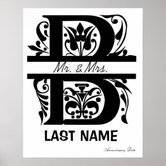 Årsdag, Monogram Poster