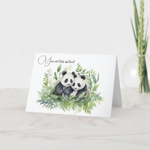 Årsdag Panda Bears Kort