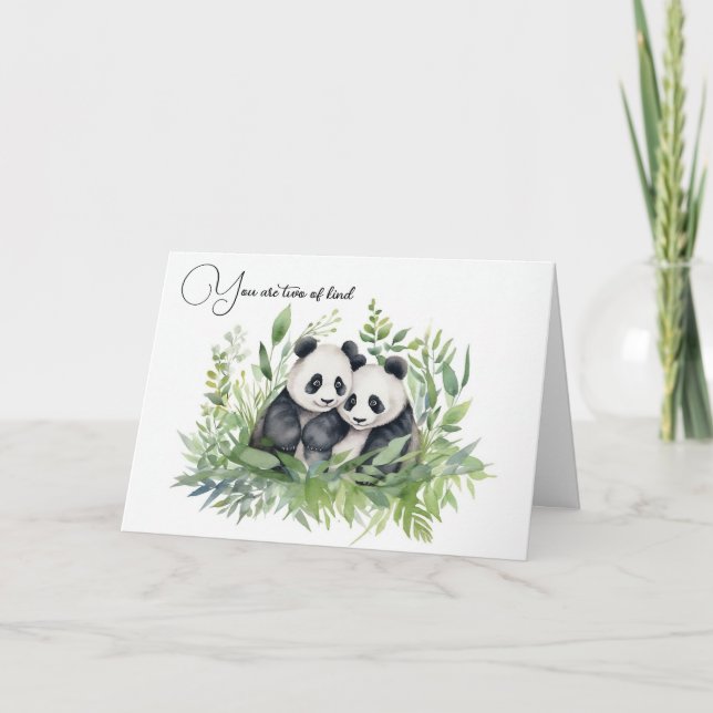 Årsdag Panda Bears Kort (Framsida)