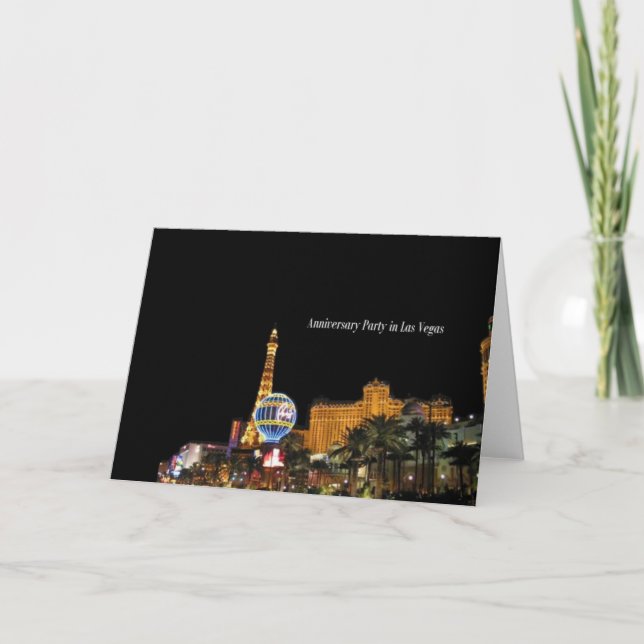 Årsdag Party i Las Vegas Card Helgkort (Framsida)