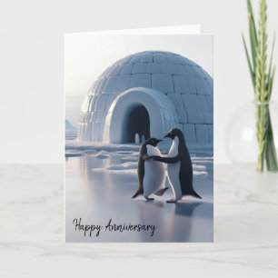 Årsdag Penguins Slow Dancing Kort
