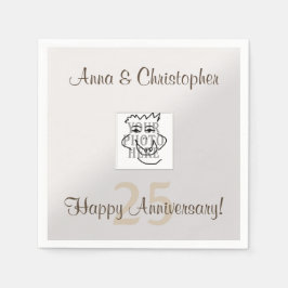 Årsdag - Personfoto och Silver Pappersservett