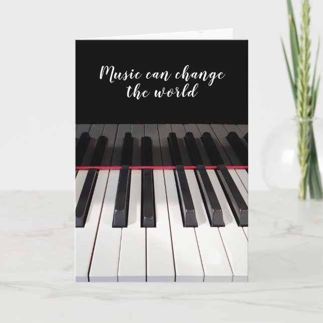 Årsdag Piano Tangentbord med citat Kort (Framsida)