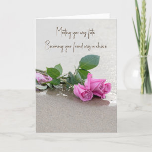 Årsdag Rosa ros på Sand Kort