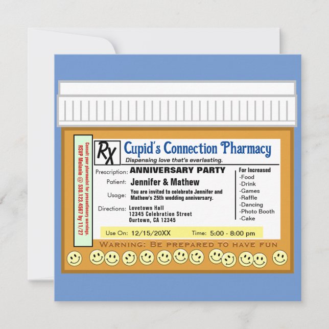 Årsdag RX för Roligt Inbjudningar (Framsida)