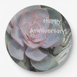 Årsdag Succulate Papper Plate