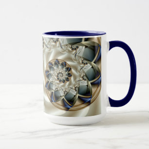 Årsdag Vackra Abstrakten Fine Art Fractal Mugg