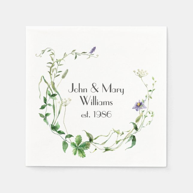 Årsdag WildblomWandeans Pappersservett (Framsidan)