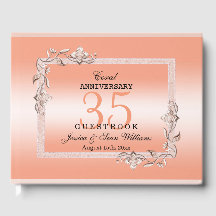 Årsdagen för Coral Gem & Glitter 35e Bröllop