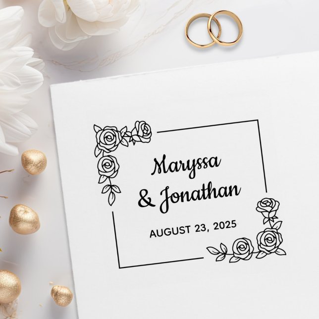 Årsdagen för Corner Ro Flowers Bouquet Bröllop Stämpel (Skapare uppladdad)