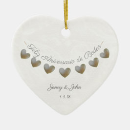 årsdagen för det spanska bröllop julgransprydnad keramik