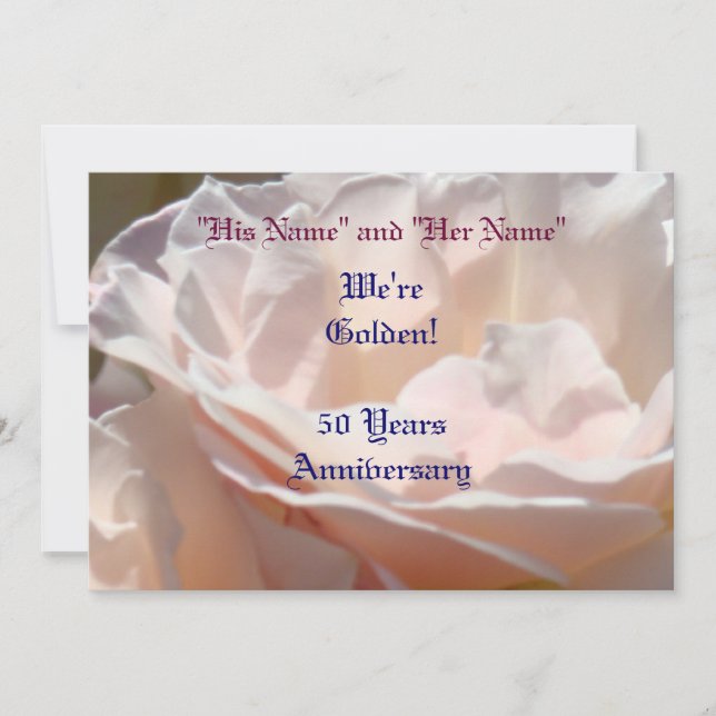 Årsdagen för inbjudan 50 år Party (Framsida)