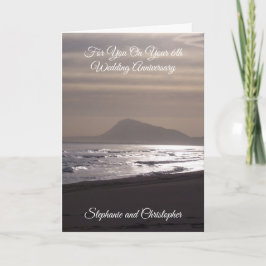 Årsdagen för Personlig 6e Bröllop Kort