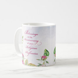 Årsdagen för Religiösa Yrke Rosa ros Kaffemugg