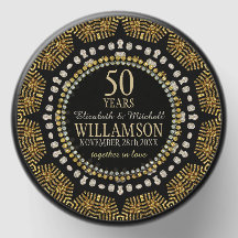 Årsdagen för stamårsdagen Sol Black Guld