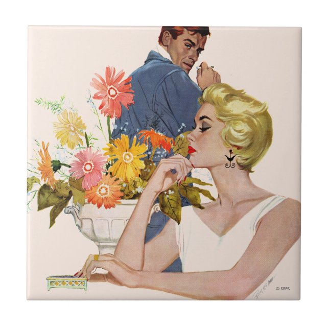 Årsdagen grälar kakelplatta (Framsidan)