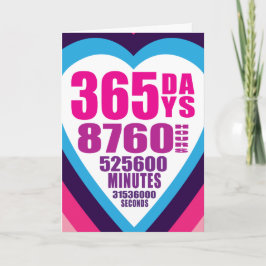 Årsdagkort - 365 dagar - 1 kärlek kort