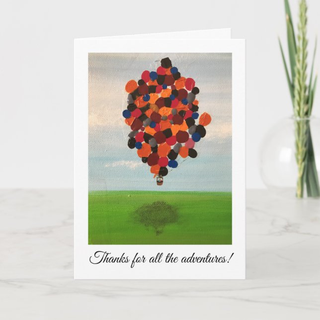 Årsdagkort - tack för äventyren! kort (Framsida)