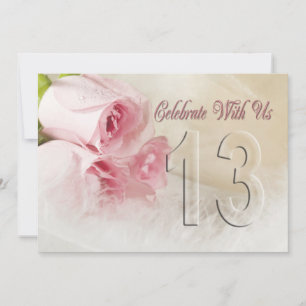 Årsdagpartyinbjudan för 13 år inbjudningar