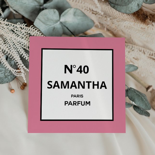 ÅRSDAGSDag för designern Parfym Flaska Inbjudningar (Skapare uppladdad)