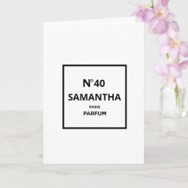 ÅRSDAGSDag för designern Parfym Flaska Kort