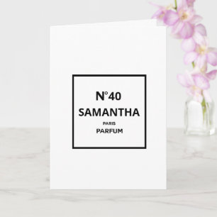 ÅRSDAGSDag för designern Parfym Flaska Kort