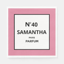 ÅRSDAGSDag för designern Parfym Flaska Pappersservett