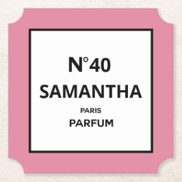 ÅRSDAGSDag för designern Parfym Flaska Underlägg Papper