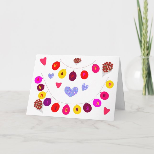 Årsdagskort lägg till år och meddelande (Framsida)