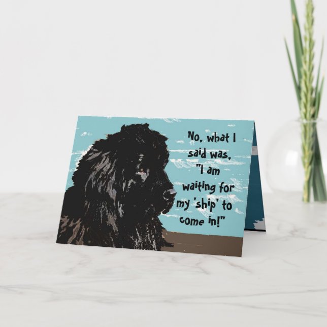 Årsdagskort~ Newfoundland Humor Kort (Framsida)