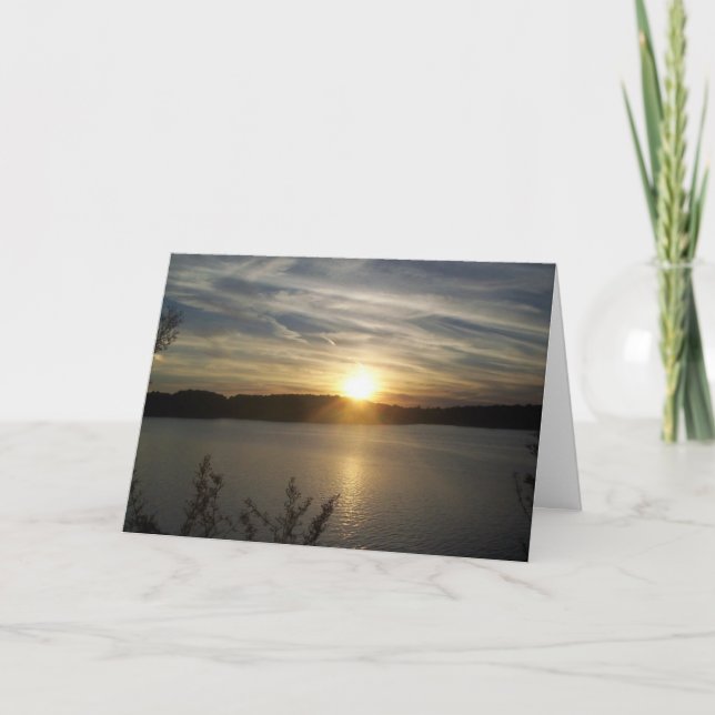 ÅRSDAGsolnedgång Kort (Framsida)