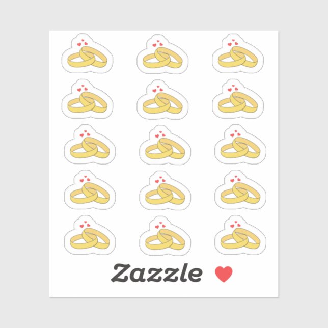 Årsdagspåminnare Bröllopsringar Planerare Klistermärken (Ark)