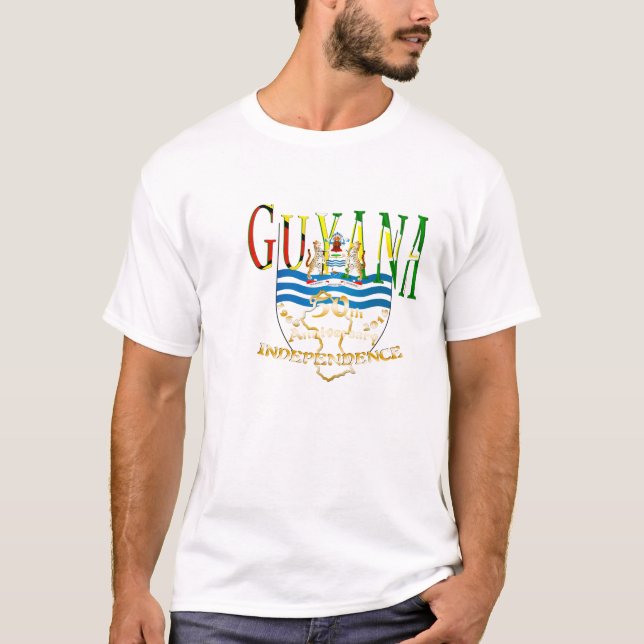 ÅrsdagT-tröja Guyana för lycklig 50th, T-shirt (Framsida)