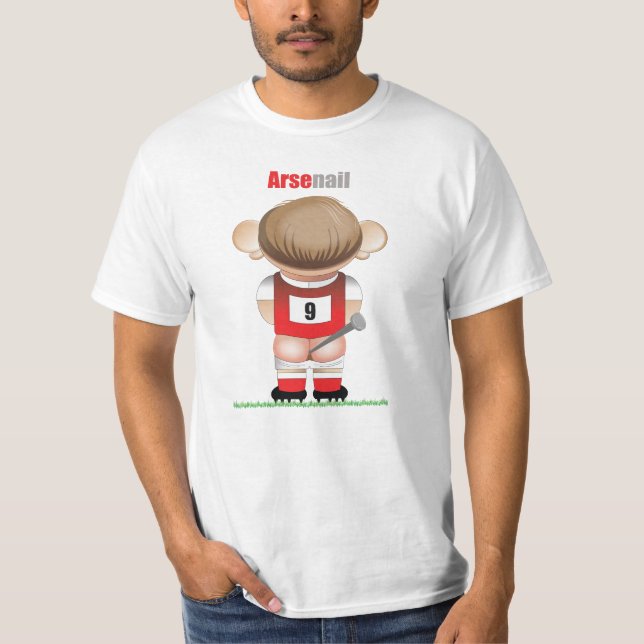 ArseNail (Arsenal) Funny Football Tecknad T-Shirt (Framsida)