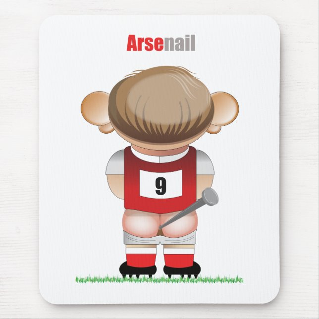 ArseNail (Arsenal) - Lustigt fotbollspad Musmatta (Framsidan)