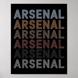 Arsenal Football Team Fläkt Gift Idea Poster
