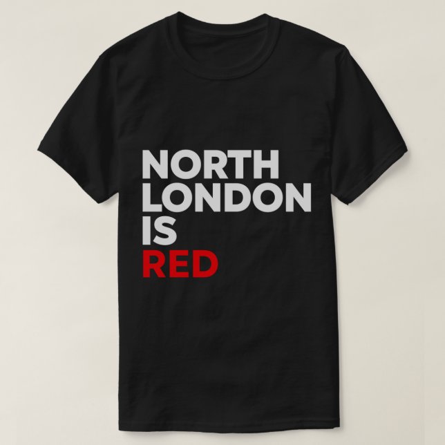 Arsenal North London är Red T Shirt (Design framsida)