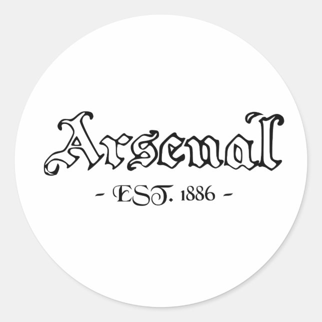 Arsenal Retro Runt Klistermärke (Framsida)