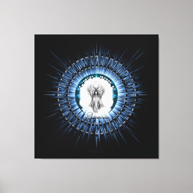 Arsencia Etheral Silver Light Fractal Art Canvastryck (Framsida)