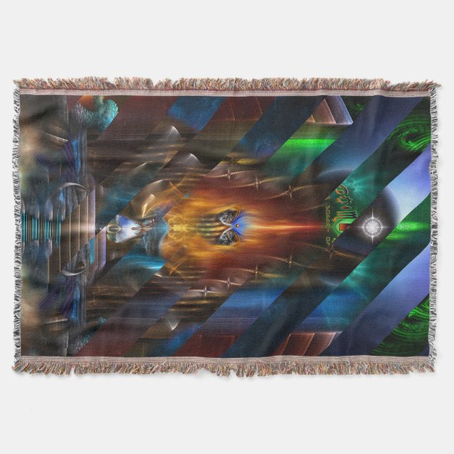 Arsencia Golden Goddess Razor cut Throw Blanket Filt (Framsidan)
