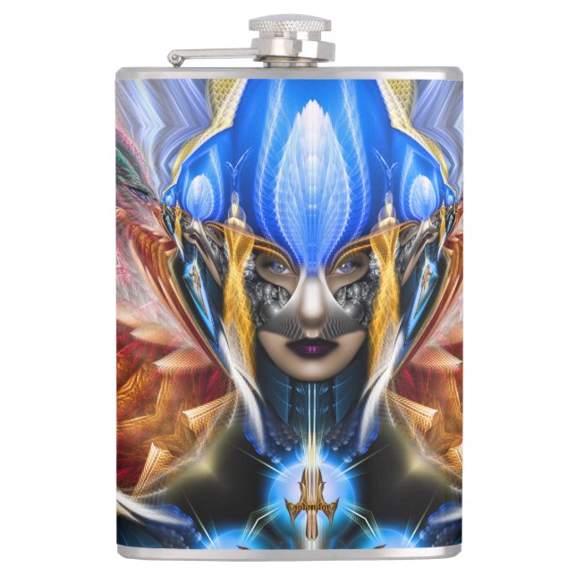 Arsencia Golden Setren P080910 Wrapped Vinyl Flask Fickplunta (Framsidan)