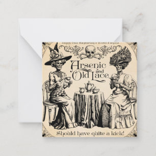 Arsenik och gammal Snöre Anteckningskort