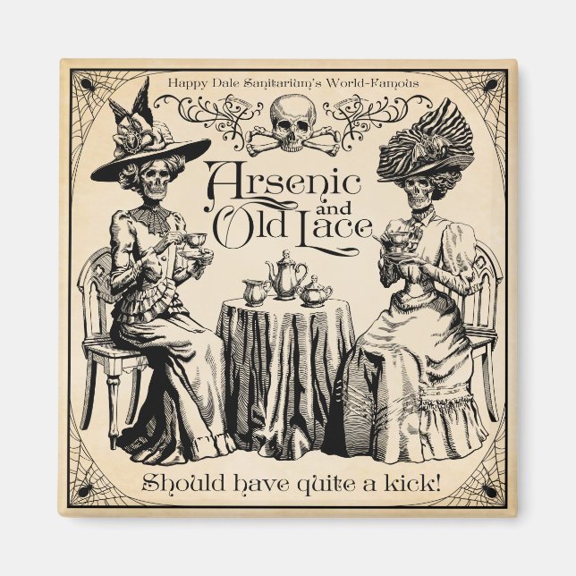 Arsenik och gammal Snöre Magnet (Framsidan)