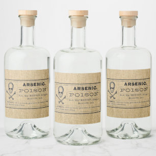 Arsenik på Flaska-etiketter för kolvliquor Spritflaskor Etikett