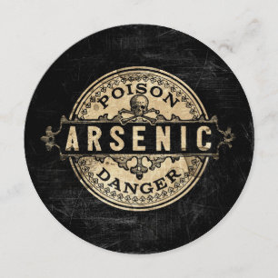Arsenik Vintage Stil Poison Label Inbjudningar