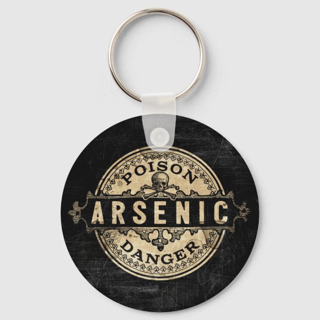 Arsenik Vintage Stil Poison Label Nyckelring (Framsida)